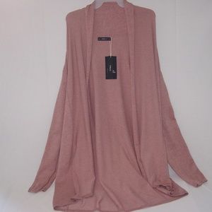 Zara Knit light pink Cardigan Sweater Women Large